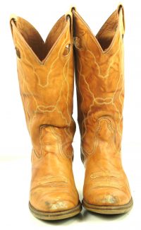 Acme Brown Leather Western Cowboy Buckaroo Boots Vintage US Made Men