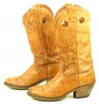 Acme Brown Leather Western Cowboy Buckaroo Boots Vintage US Made Men