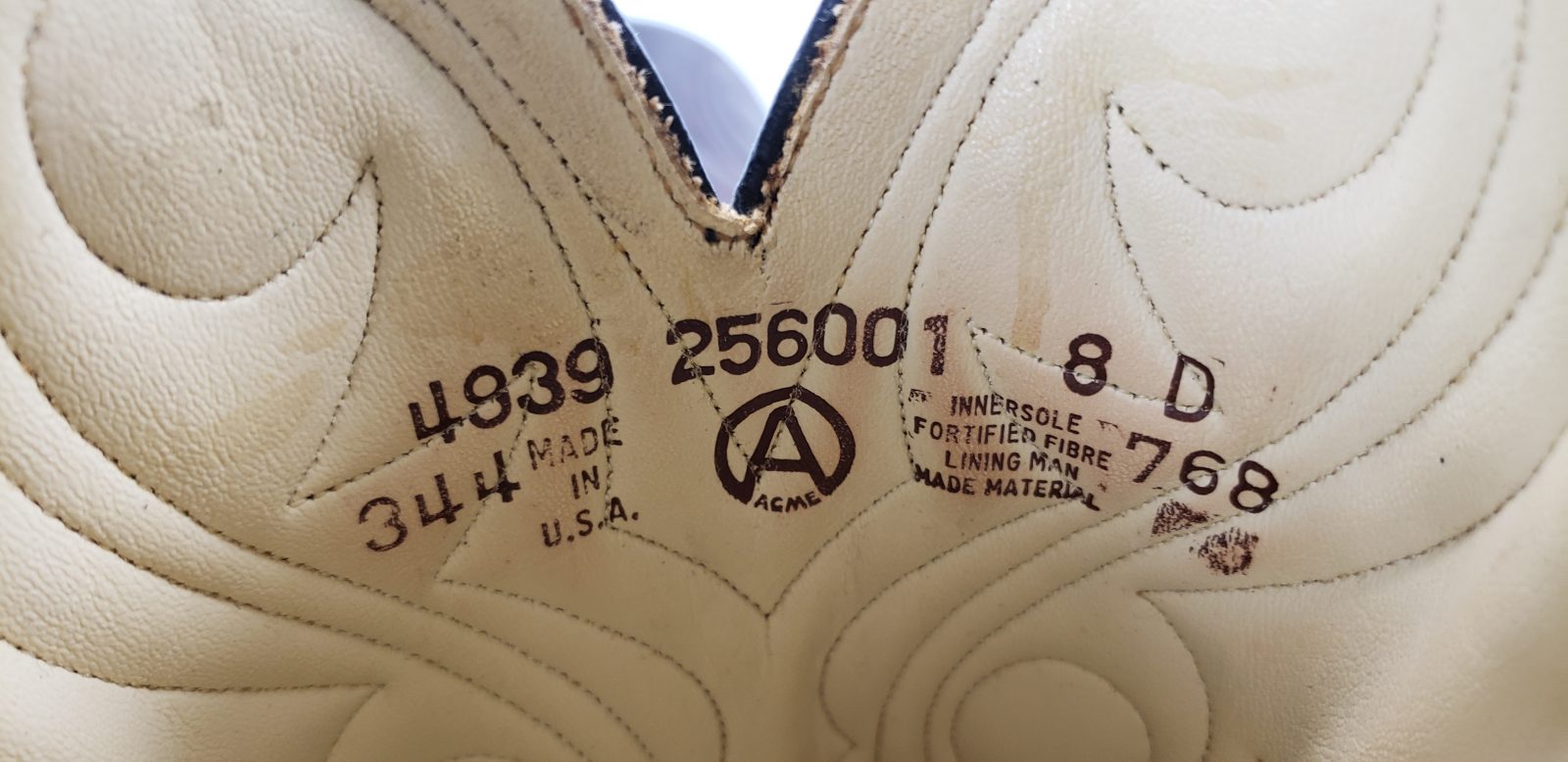 Acme Glossy Black Cherry Cowboy Boots Vintage USA Made Pointy Toe Men