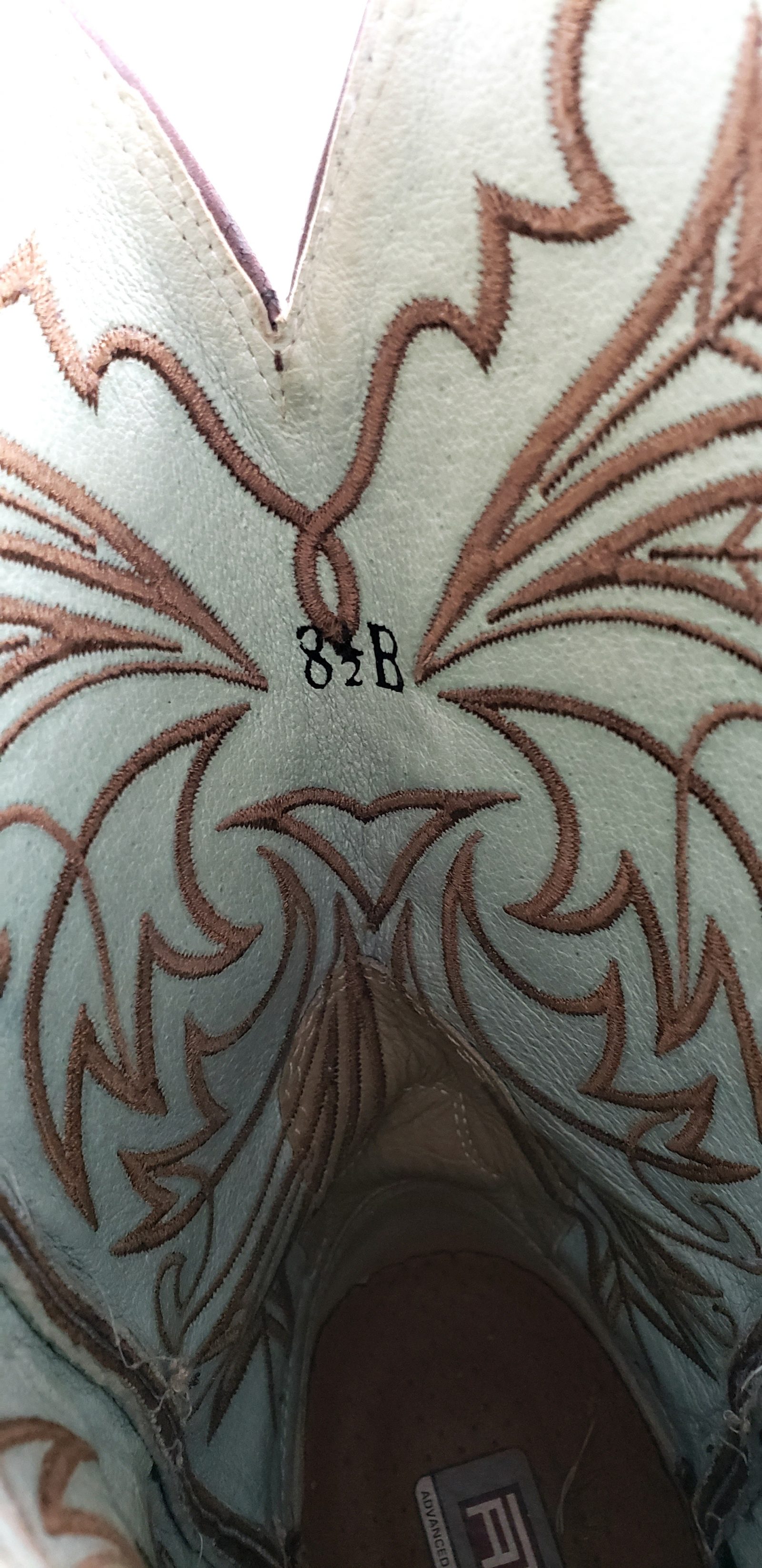 Ariat Distressed Brown Leather Cowboy Western Boots Wild Stitch Women