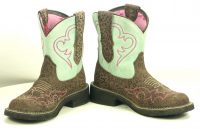 Ariat Fatbaby Harmony Mint Leopard Cowboy Riding Boots Discontinued Women
