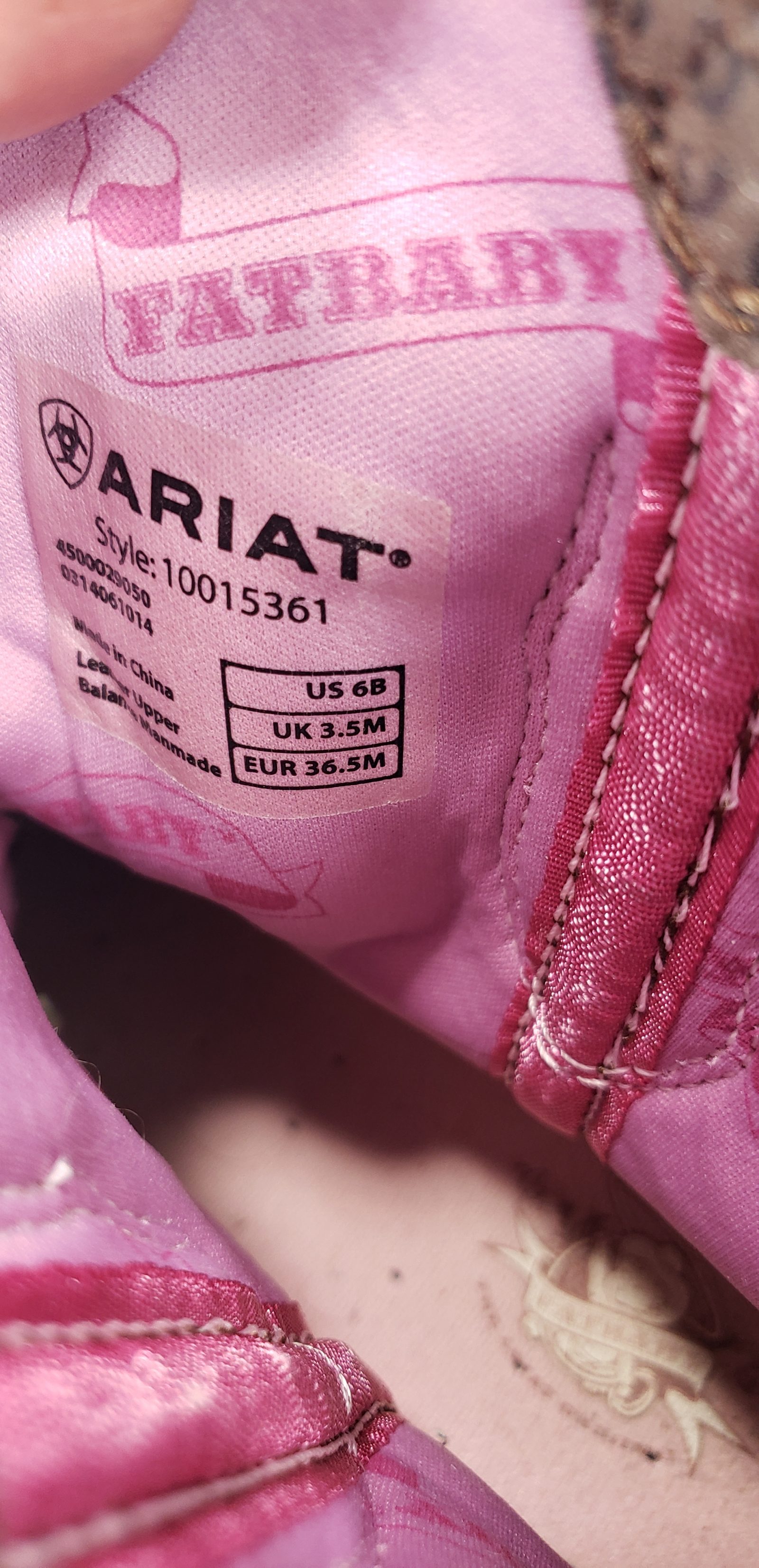 Ariat Fatbaby Harmony Mint Leopard Cowboy Riding Boots Discontinued Women