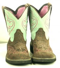 Ariat Fatbaby Harmony Mint Leopard Cowboy Riding Boots Discontinued Women