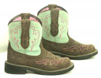 Ariat Fatbaby Harmony Mint Leopard Cowboy Riding Boots Discontinued Women