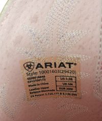 Ariat Pale Pink Brown Leather Cowboy Western Cowgirl Boots 10001603 Women