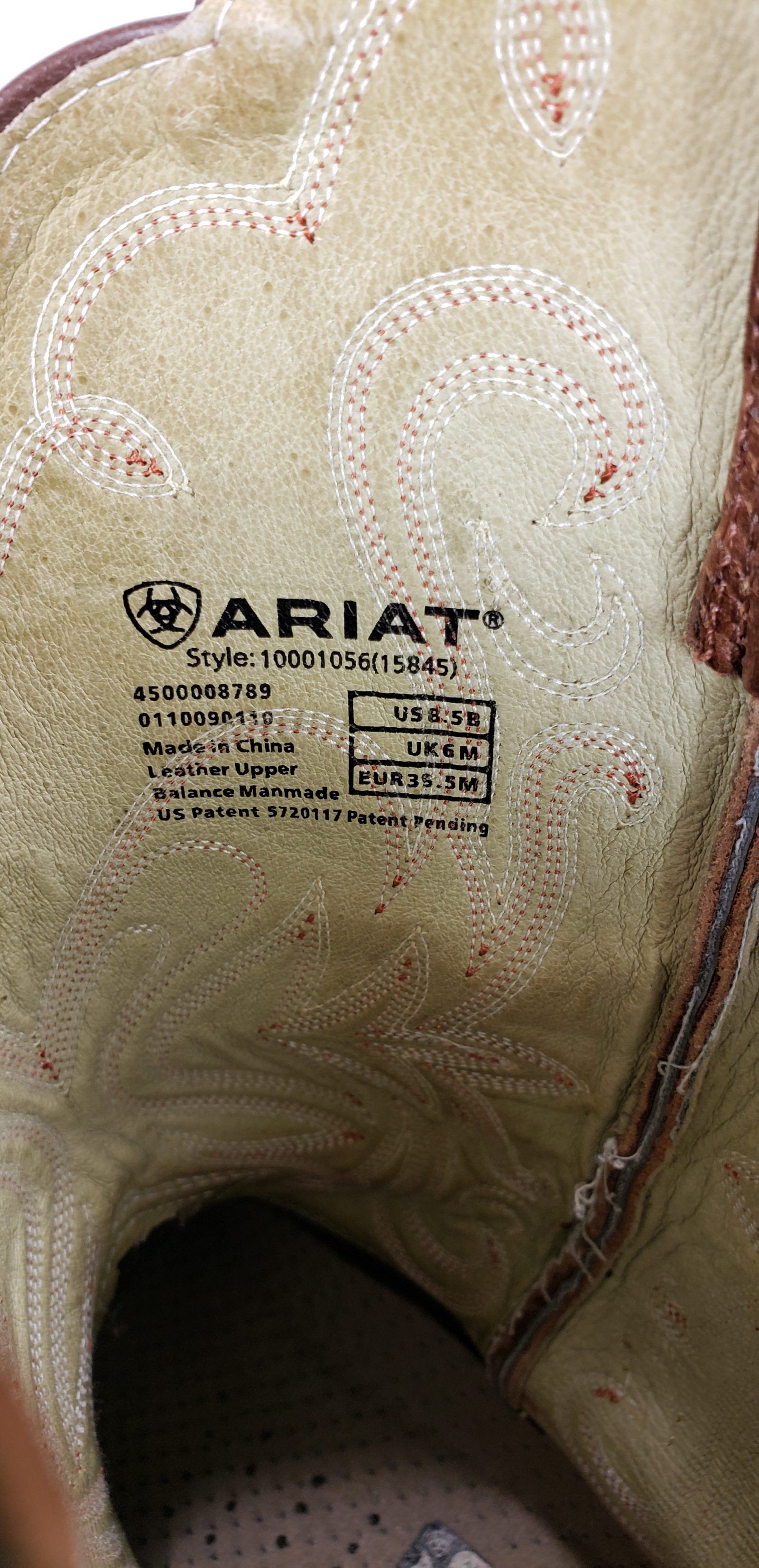 Ariat Russet Rebel Legend Punchy Toe Cowboy Western Boots 15845 $190 Women