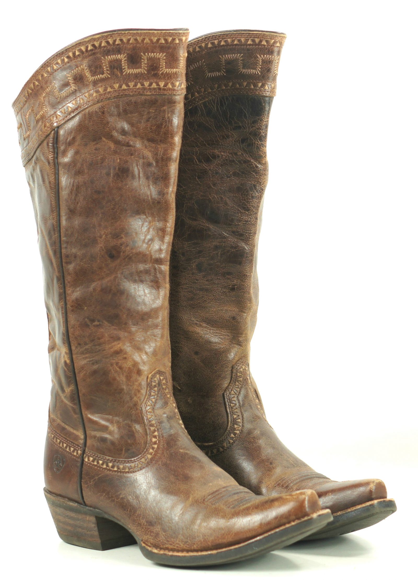 Ariat Sahara Brown Leather 17 Tall Knee Hi Riding Boots Discontinued Womens (4)