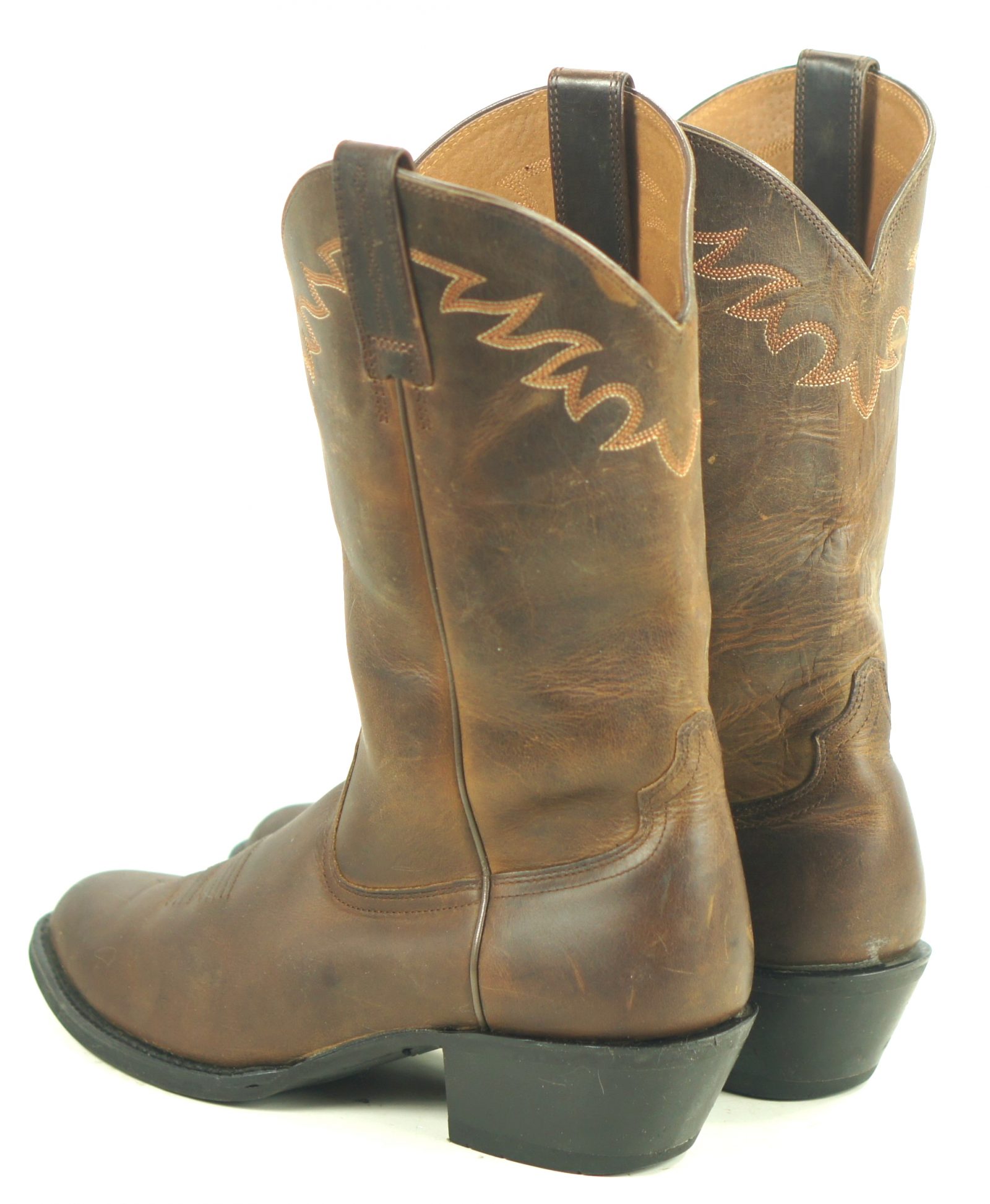 Ariat Sedona Oiled Brown Leather Cowboy Roper Riding Boots #34625 Men