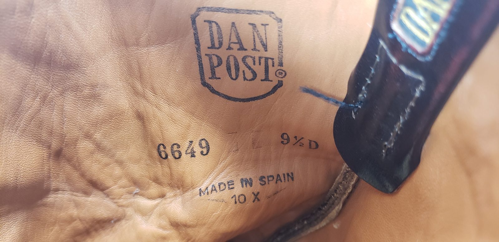 Dan Post Black Cherry Stovepipe Cowboy Boots Raised X Piping Spain Men