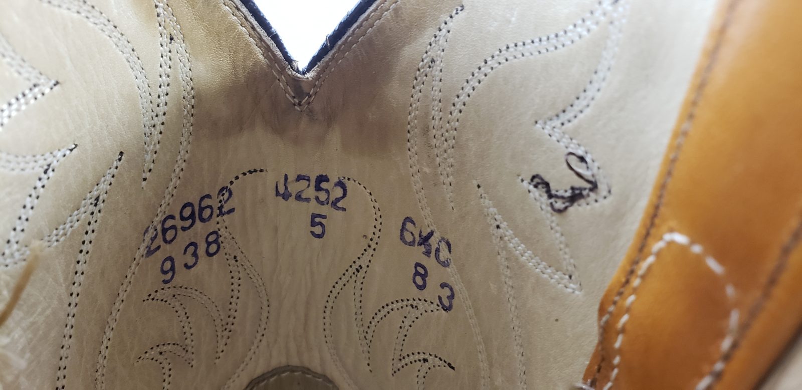 Dan Post Brown And Bone Leather Cowboy Boots Vintage 80s US Made Women