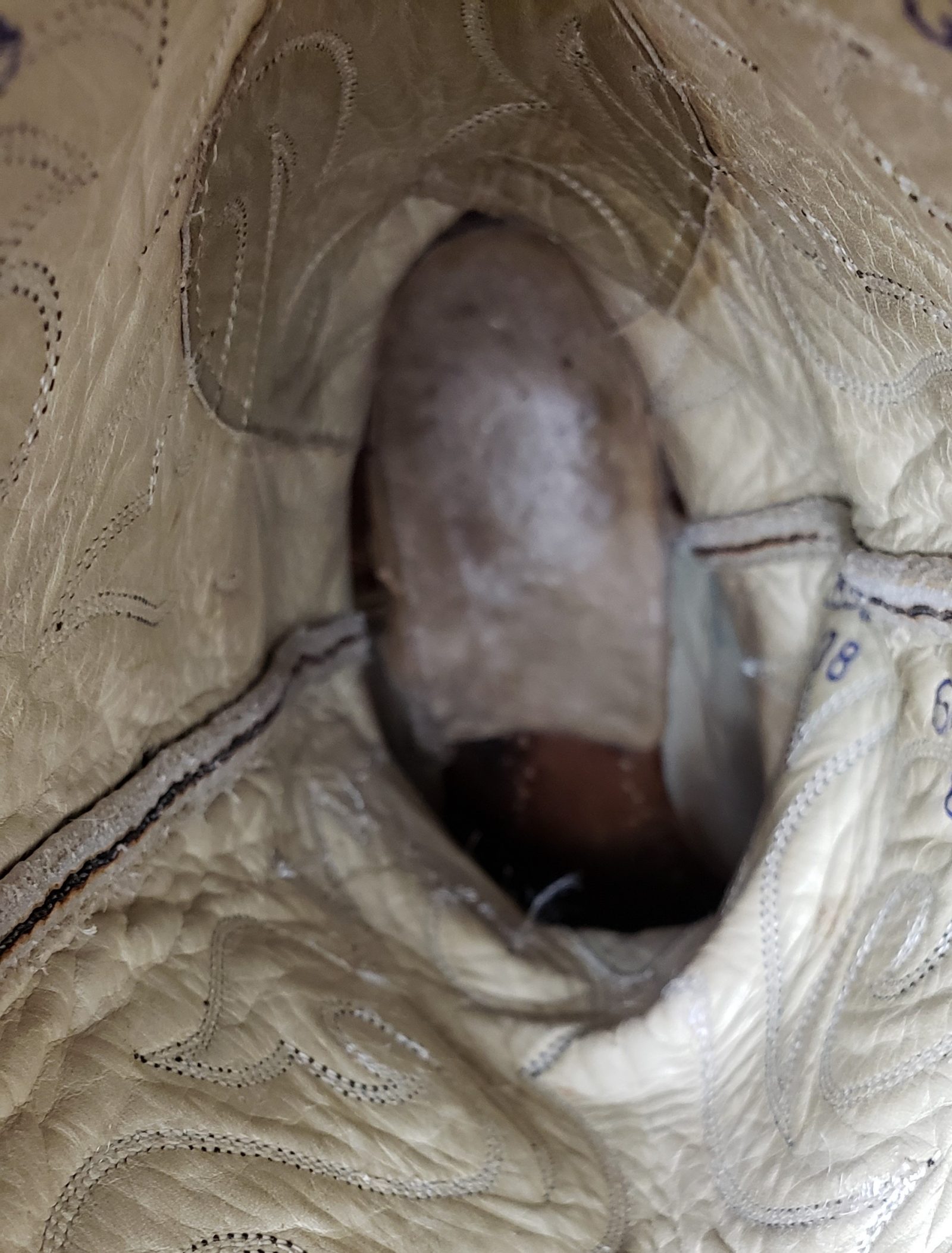 Dan Post Brown And Bone Leather Cowboy Boots Vintage 80s US Made Women