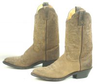 Dan Post Distressed Tan Brown Leather Western Cowboy Boots US Made Women