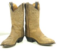 Dan Post Distressed Tan Brown Leather Western Cowboy Boots US Made Women