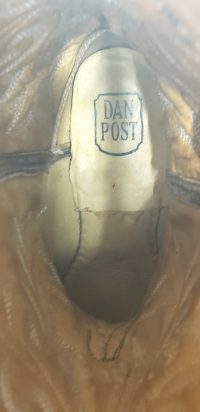 Dan Post Distressed Tan Brown Leather Western Cowboy Boots US Made Women