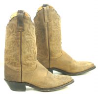 Dan Post Distressed Tan Brown Leather Western Cowboy Boots US Made Women