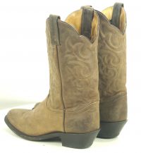 Dan Post Distressed Tan Brown Leather Western Cowboy Boots US Made Women