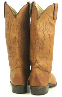 Dan Post Marlboro Brown Leather Cowboy Western Boots Vintage US Made Women