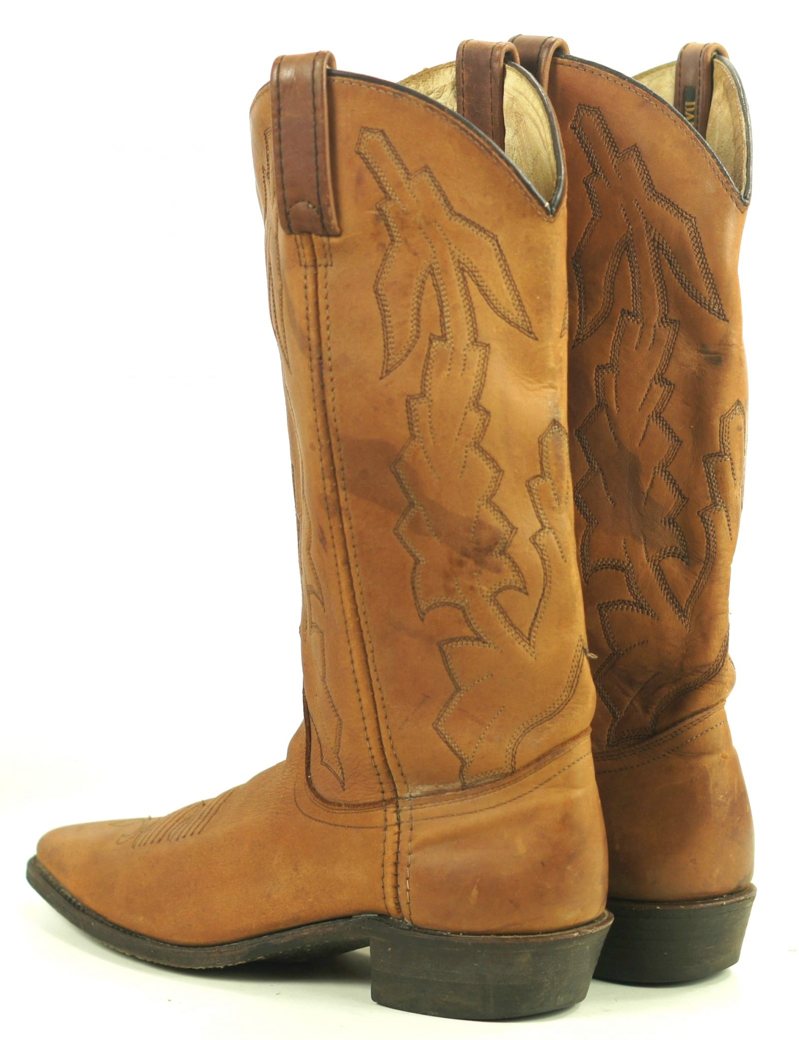 Dan Post Marlboro Brown Leather Cowboy Western Boots Vintage US Made Women