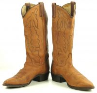 Dan Post Marlboro Brown Leather Cowboy Western Boots Vintage US Made Women