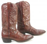 Dan Post Russet Leather Cowboy Western Boots 8 Row Stitch Mexico Men