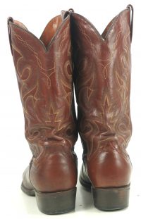 Dan Post Russet Leather Cowboy Western Boots 8 Row Stitch Mexico Men