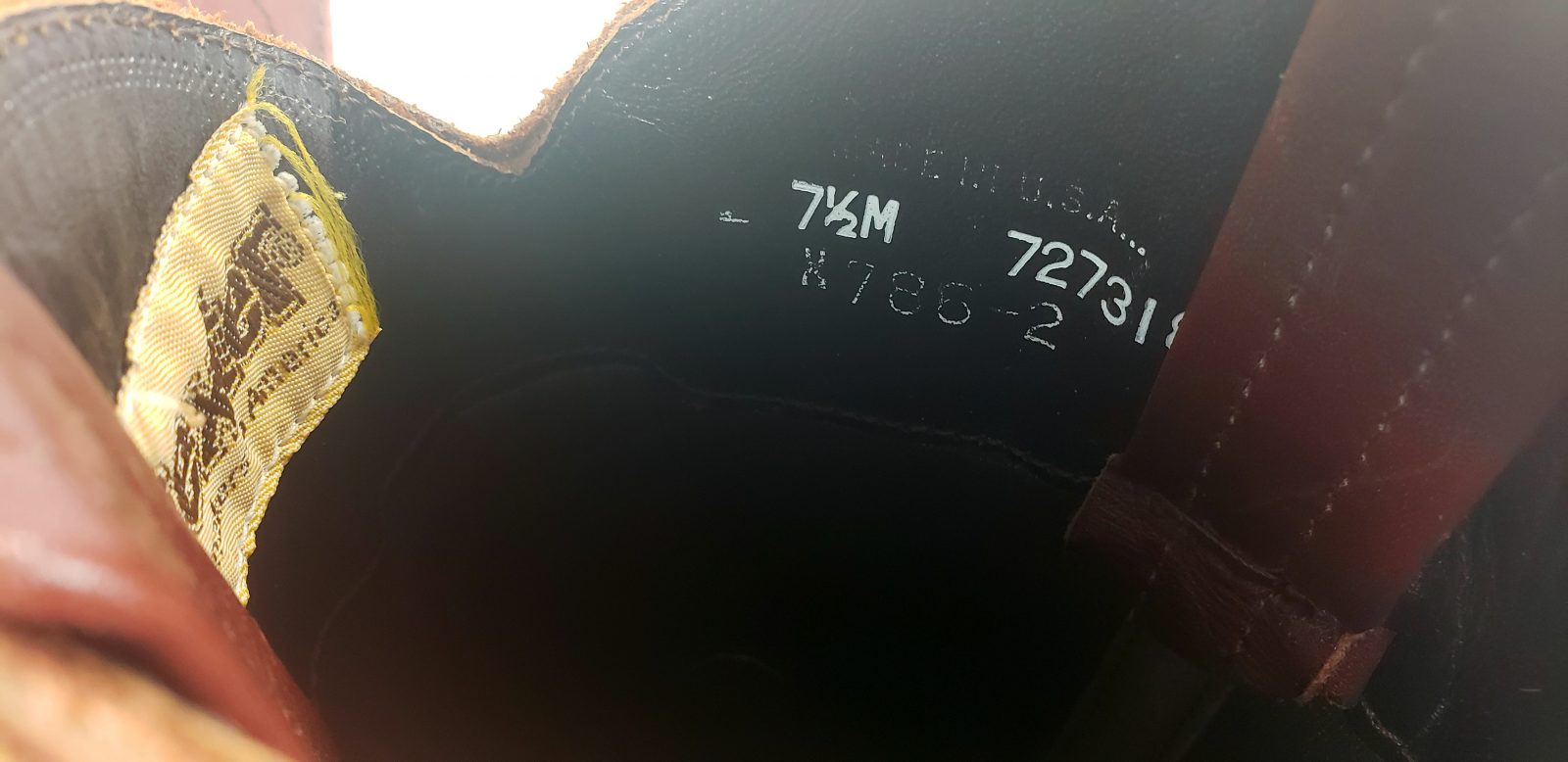 Dexter Burgundy Leather Western Cowboy Boots Vintage US Made Hi Heels Womens (3)