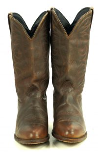 Dingo Dark Brown Leather Slouch Western Cowboy Boots Vintage US Made Men