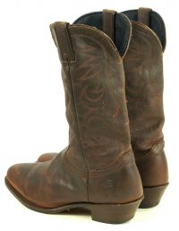 Dingo Dark Brown Leather Slouch Western Cowboy Boots Vintage US Made Men