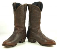 Dingo Dark Brown Leather Slouch Western Cowboy Boots Vintage US Made Men