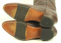 Dingo Dark Brown Leather Slouch Western Cowboy Boots Vintage US Made Men