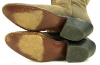 Double H HH Distressed Brown Leather Cowboy Western Slouch Boots Tips Womens 7 M (12)