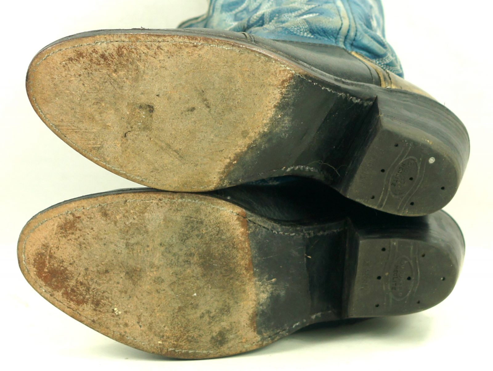 Double H Porthole Tricolor Leather Buckaroo Cowboy Boots Blu Black Tan Mens (6)