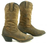 Durango Distressed Brown Leather Cowboy Slouch Boots $150 RD542 Women