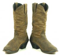 Durango Distressed Brown Leather Cowboy Slouch Boots $150 RD542 Women