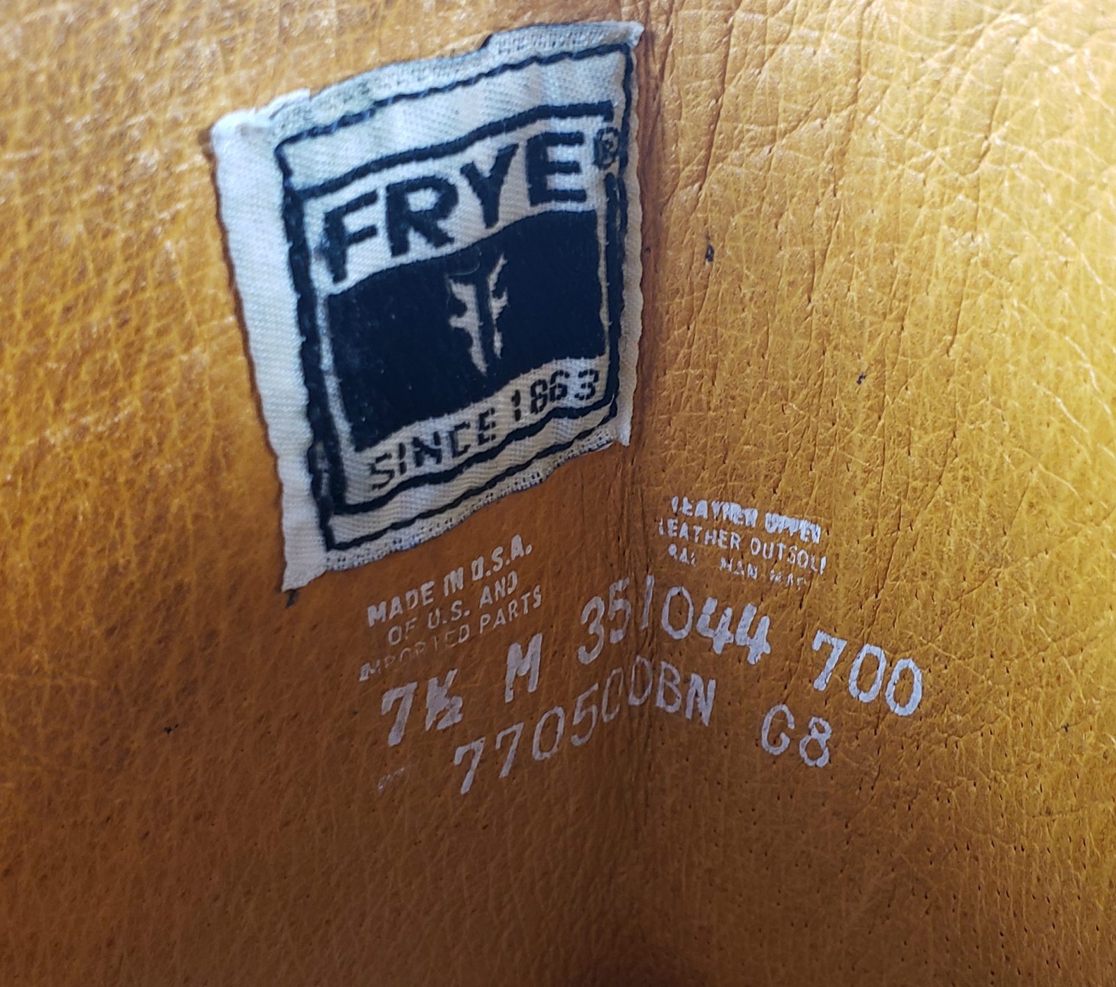 Frye 77050 Distressed Brown Leather Campus Boots US Made Cloth Pulls Women