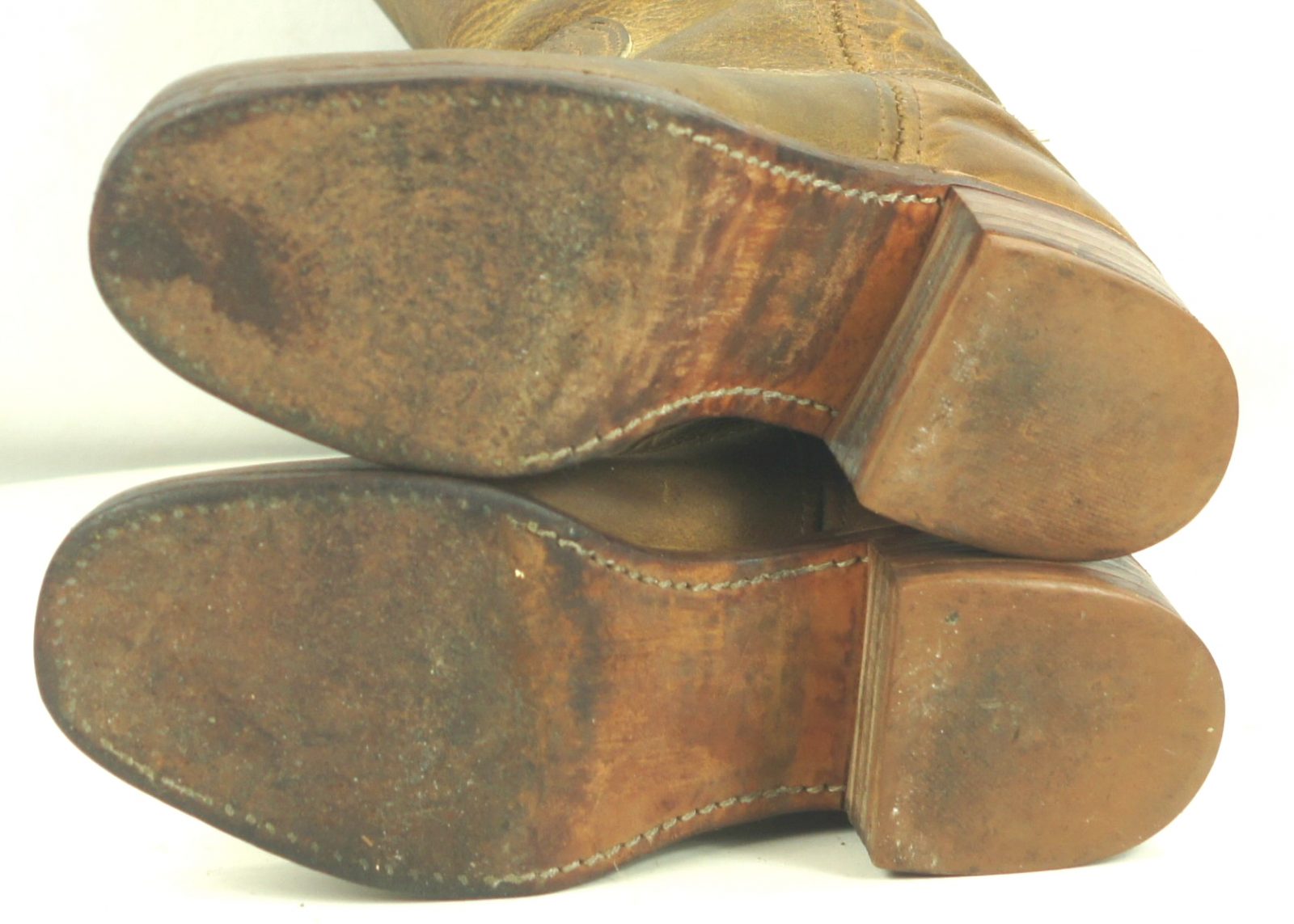 Frye 77050 Distressed Brown Leather Campus Boots US Made Cloth Pulls Women