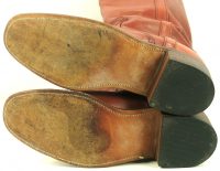 Frye Brick Leather Campus Boots Square Toe Vintage US Made Cloth Pulls Mens (10)