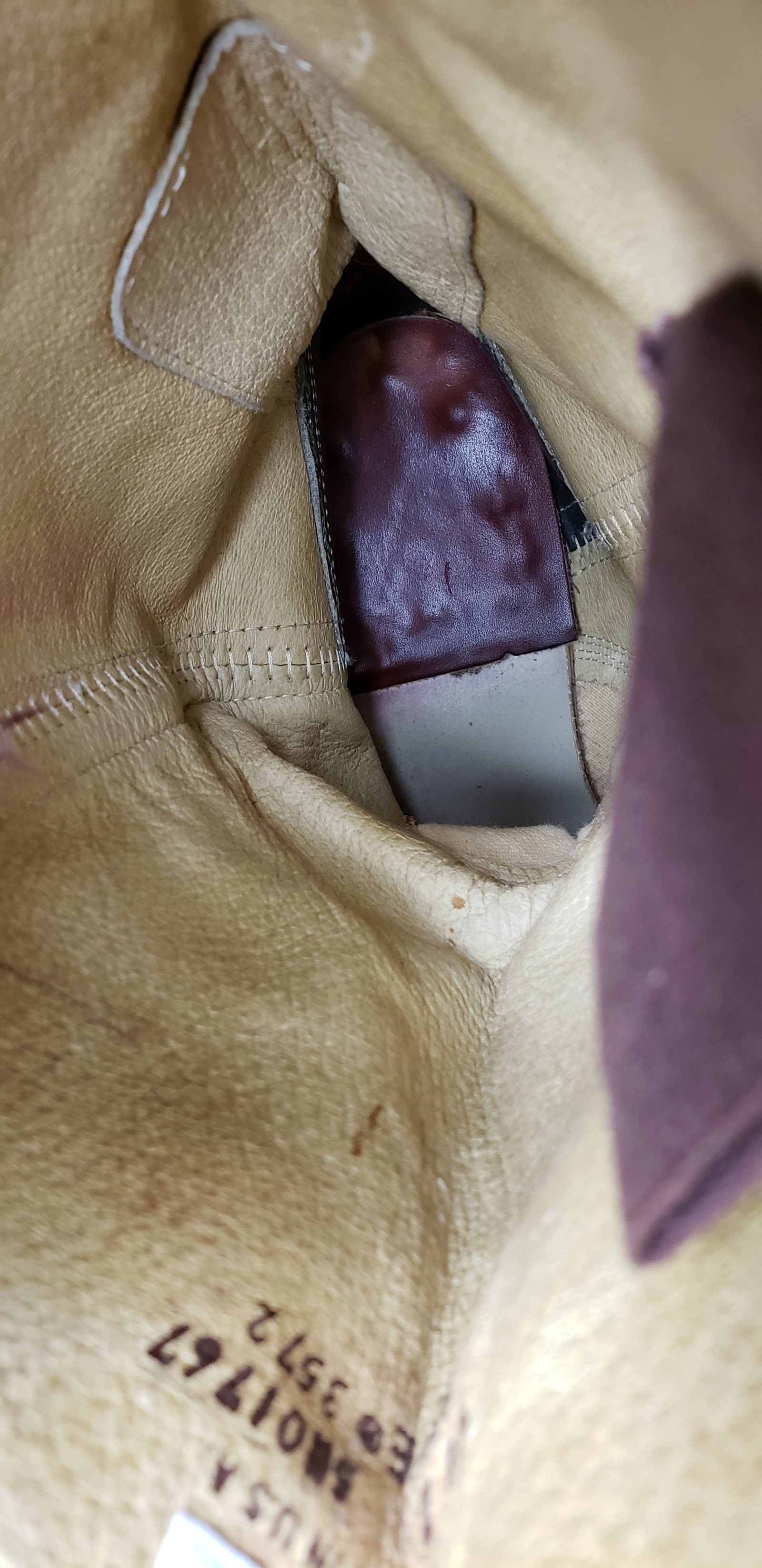 Frye Brick Leather Campus Boots Square Toe Vintage US Made Cloth Pulls Mens (2)