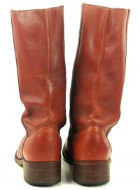 Frye Brick Leather Campus Boots Square Toe Vintage US Made Cloth Pulls Mens (6)