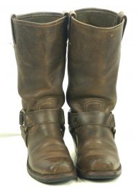Frye Distressed Brown Leather Harness Biker Motorcycle Boots US Made Women