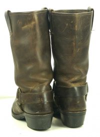 Frye Distressed Brown Leather Harness Biker Motorcycle Boots US Made Women