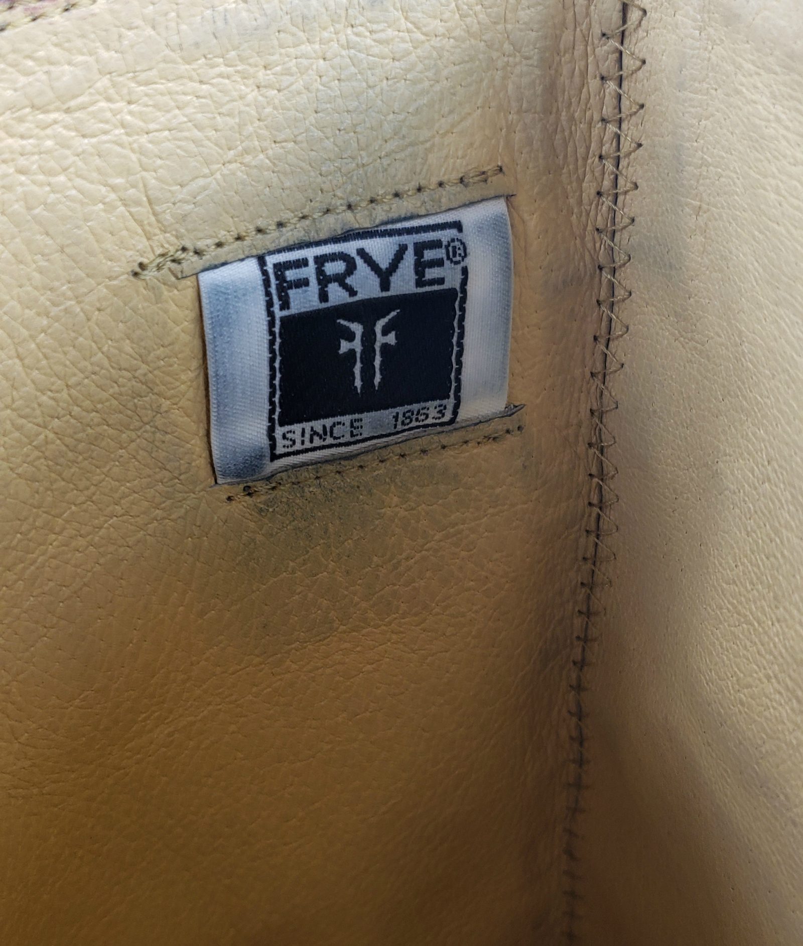 Frye Knee High 18-Inch Tall Brown Leather Flat Top Boots High Heels Women