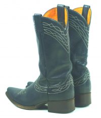 Frye Royal Blue Leather Cowboy Western Snip Toe Boots Vintage Spain Women