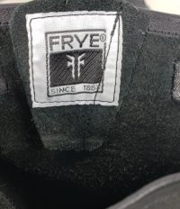 Frye Short Black Leather Harness Engineer Biker Motorcycle Boots 10-Inch Women