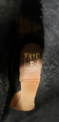 Frye Short Black Leather Harness Engineer Biker Motorcycle Boots 10-Inch Women