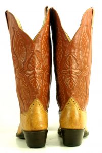 Hondo 16 Tall Top Cowboy Western Boots Caramel & Tan Leather Handmade Men