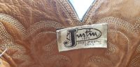 Justin Ft Worth Dark Brown Cowboy Western Boots Vintage Texas USA Made Men