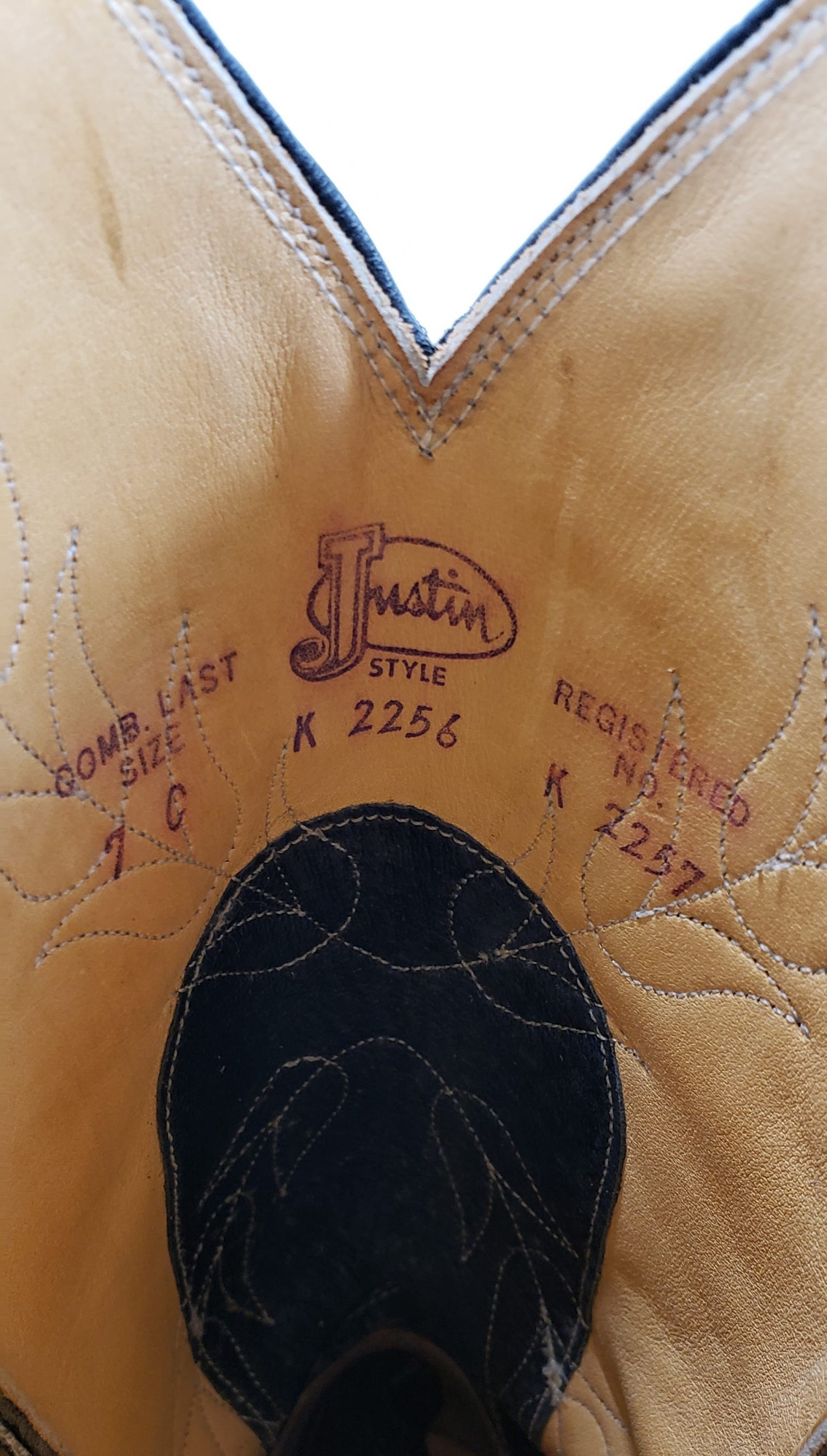 Justin Royal Blue Leather Cowboy Western Cowgirl Boots Vintage Boho Women