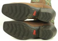 Justin Stampede L2552 Brown Leather Cowboy Western Boots 6-Row Stitch Womens (5)