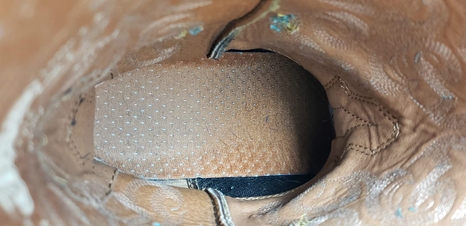 Justin Stampede L2552 Brown Leather Cowboy Western Boots 6-Row Stitch Womens (8)